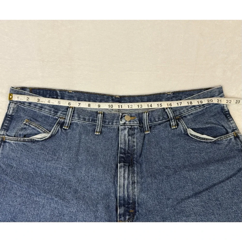 Vintage Wrangler Denim Shorts 44 Blue 90s Classic Dad Jean‎ Shorts USA Fabric